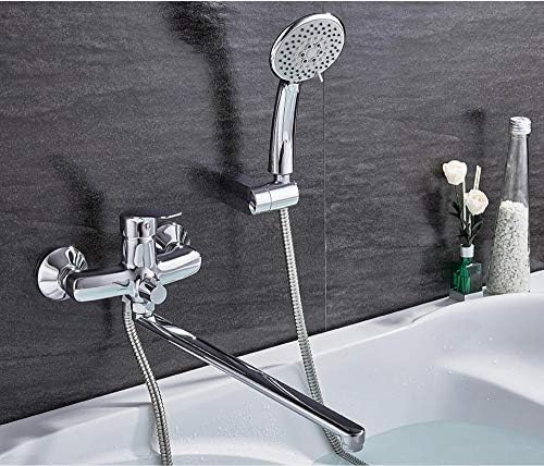 Kitchen Taps 1 Set Bathtub Faucets Chrome Brass Cold and Hot Water Mixer Chrome Finished Tap Shower Bathtub Faucet Single Handle