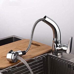 TECKI Kitchen Taps Kitchen Tap Faucet Brass Pull Out Sink Faucet Bathroom Sink Taps 2 Ways Water Outlet for Washing Cold Hot Water Bath Mixer