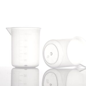 12 Transparent 3.4 Oz Laboratory Measuring Cups, 100ml Plastic Beakers For Scientific Experiments And Liquid Measurement