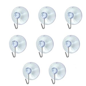 hufopik suction cup hooks 2 inches suction cups with hooks suction cup hook for window glass wall (8 packs)