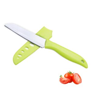 amroicus paring knife 4 inch with knife cover, 3cr13 stainless steel peeling knife, fruit and vegetable knife, small kitchen knife with ergonomic handle