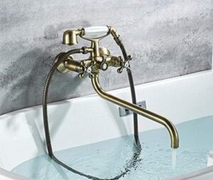 kitchen taps bathtub faucets telephone style dual handle mixer taps bathroom bath outlet nozzle shower faucet with hand shower