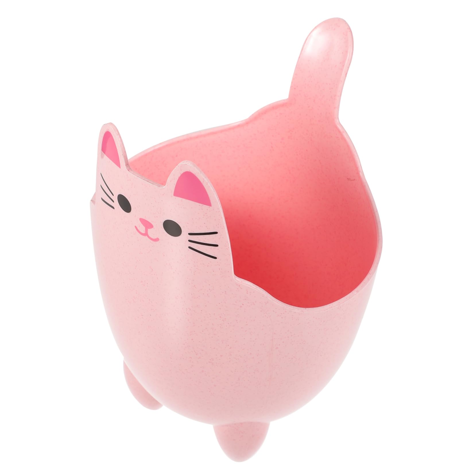 MAGICLULU Cat Shaped Trash Can Plastic Waste Basket Countertop Trash Can Mini Baskets Desk Trash Can Mini Plastic Baskets Rv Trash Can Garbage Can Kawaii Cat Trash Can Pink Cat Trash Bin