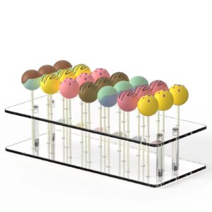 kehhvcy cake pop stand for drying, 21 hole lollipop stand and cake pop holder stand, acrylic cake pop resting tray and lollipop holder stand, cake pop display for various party activities