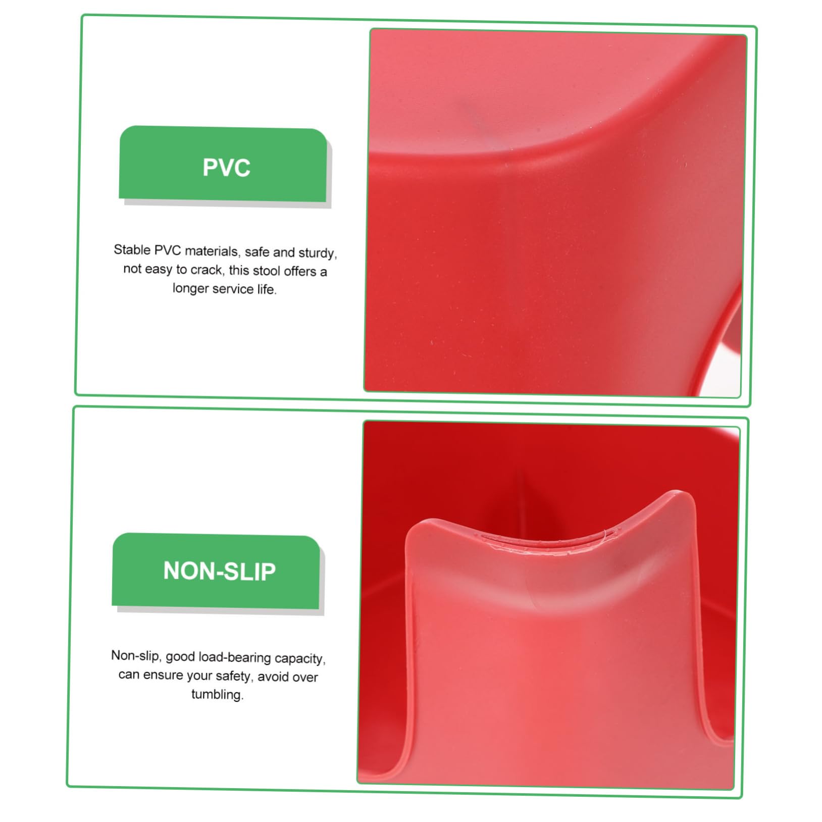 Low Stool Potty Plastic Foot Rest Stool Foot Step Stool Office Foot Stool Bathroom Stool Toilet Step Stool Bathroom Foot Stool Step Foot Stool Non-Slip Bench PVC Red Child