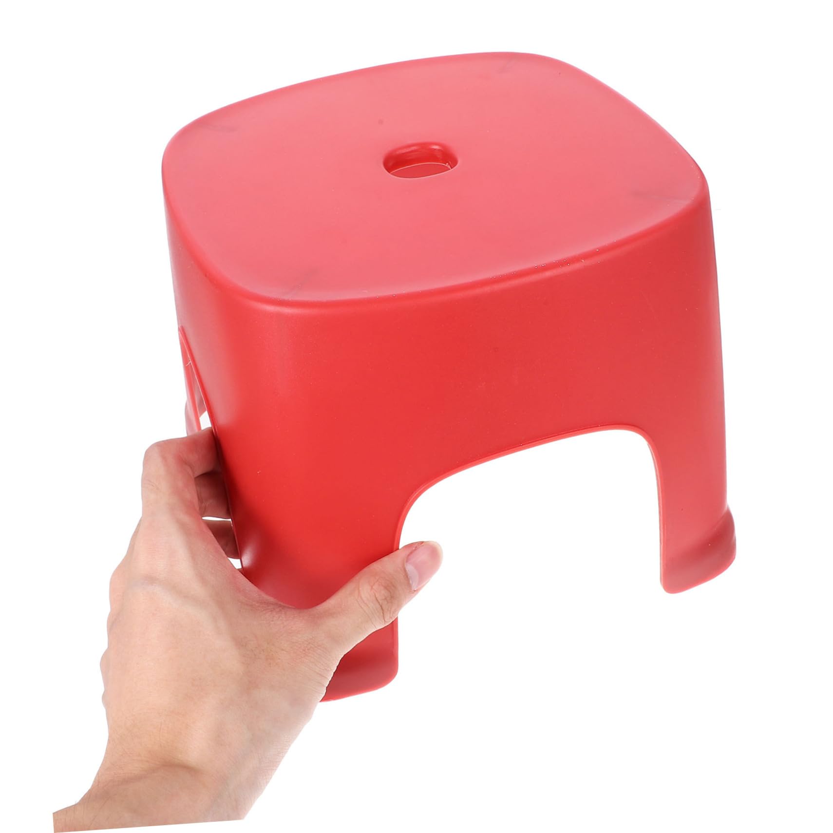 Low Stool Potty Plastic Foot Rest Stool Foot Step Stool Office Foot Stool Bathroom Stool Toilet Step Stool Bathroom Foot Stool Step Foot Stool Non-Slip Bench PVC Red Child