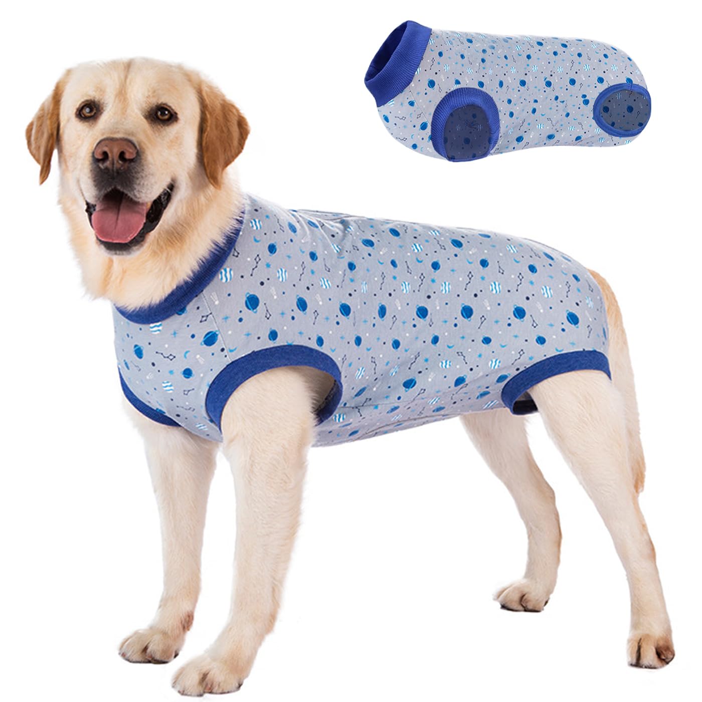 Mosucoirl Dog Recovery Suit,Dog Suit Soft Dog Onesie Breathable Dog Surgery Recovery Bodysuit Medical Pet Shirt for Abdominal Wounds for Dogs Cats Female Male Small Medium Large