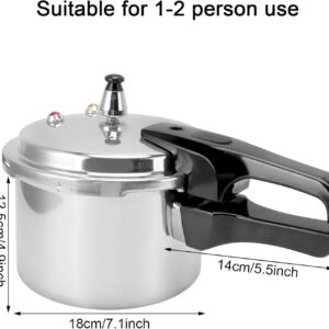 Pressure cooker,Aluminum Alloy pressure pot,safety and durable small pressure cooker,3L Mini pressure canner for Gas Stove Induction Cooker (3 Liters)