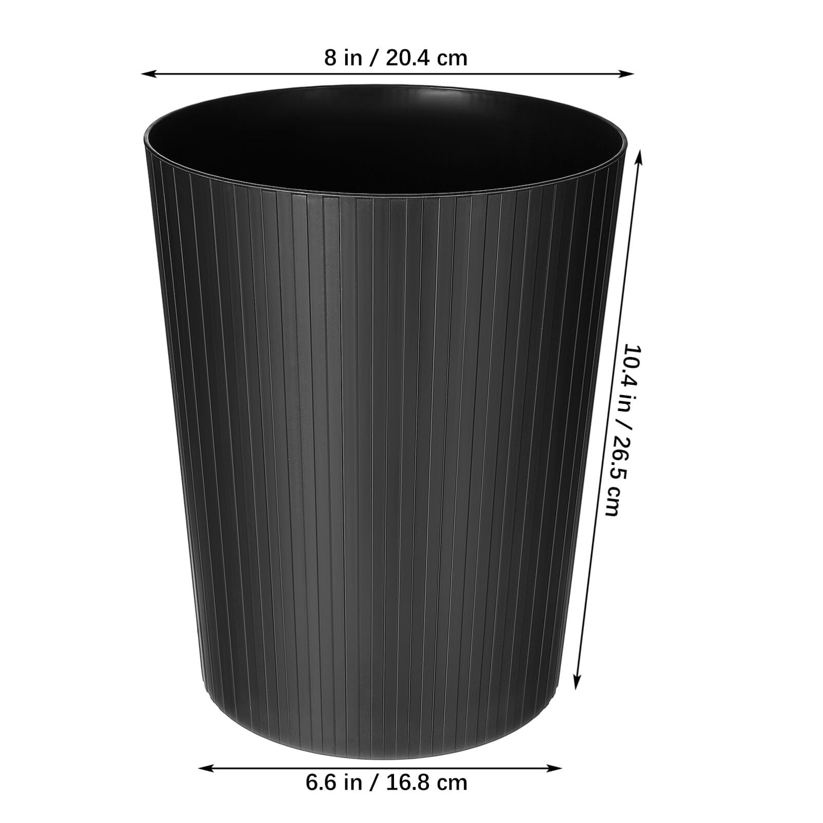 Small Trash Can: 1.8 Gallons Bathroom Wastebasket - 10.41×8.02×6.59in Plastic Garbage Can for Under Desk Bedroom Living Room