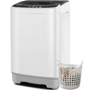 nictemaw portable washing machine 20lbs large capacity 2.8 cu.ft laundry machine with 10 programs and 8 water levels selections compact washer machine for apartment, home, dorms, rv