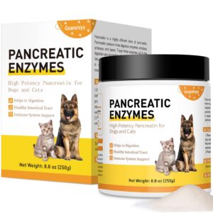 8.8 Ounces Pancreatic Enzymes for Dogs - 10x Pancreatin - Dog Digestive Enzymes Powder for EPI - Helps Restore Normal Weight, Supports Pancreatic Issues and Relieves Digestive Stress