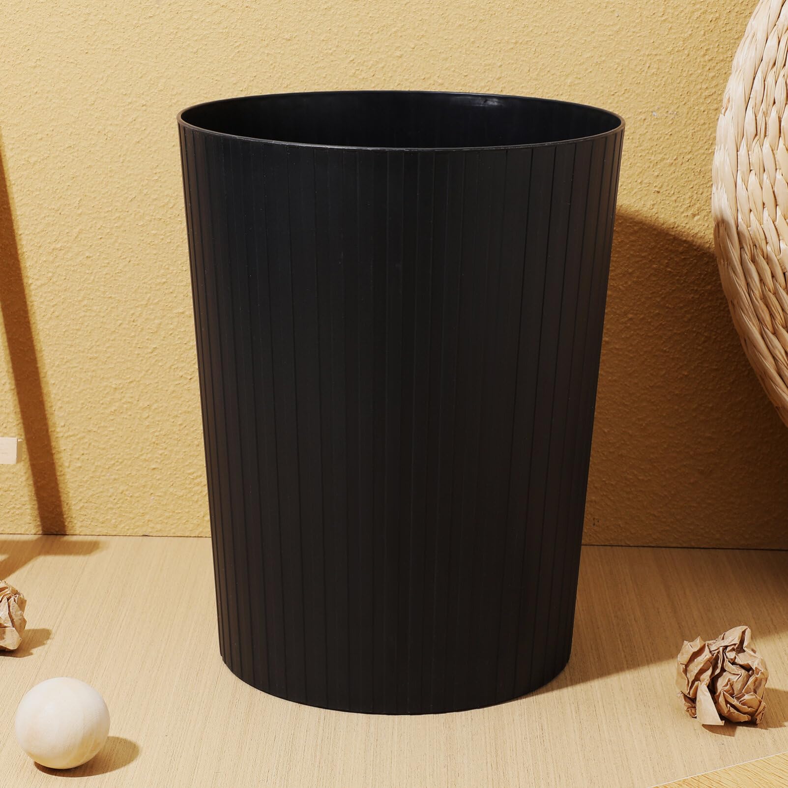 Small Trash Can: 1.8 Gallons Bathroom Wastebasket - 10.41×8.02×6.59in Plastic Garbage Can for Under Desk Bedroom Living Room