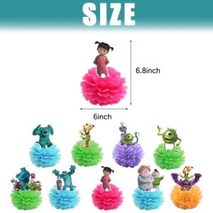 Monster Centerpieces Table Decorations, Monster Birthday Party Supplies, Monster Paper Flowers for Birthday Party Decorations