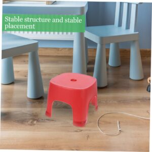 Low Stool Potty Plastic Foot Rest Stool Foot Step Stool Office Foot Stool Bathroom Stool Toilet Step Stool Bathroom Foot Stool Step Foot Stool Non-Slip Bench PVC Red Child