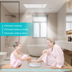 Orsong Bathroom Fan Ceiling Mount Exhaust Ventilation.130 CFM 1.0 Sones 4 Inches Duct Bathroom Exhaust Fan,Very Quiet Ventilation and Exhaust Fan (10 in(Hole Size))，White