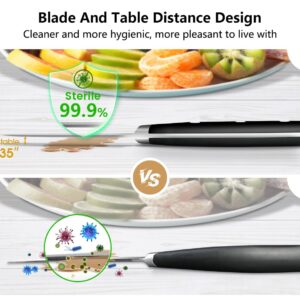 CoquusAid Paring Knife set, 2PCS small kitchen knife for fruit, 3.8 Inch Fruit knife and 2.75 inch Bird Beak peeling knife,Premium Germany Stainless Steel Ergonomic Handle,Elegant Black Ideal for Gift