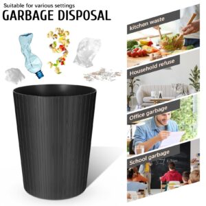 Small Trash Can: 1.8 Gallons Bathroom Wastebasket - 10.41×8.02×6.59in Plastic Garbage Can for Under Desk Bedroom Living Room