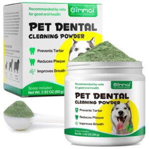 teeth cleaning powder for dog, 30g dog dental powder, support teeth cleaning dental powder for dogs and cats, breath freshener & teeth stain remover, plaque, tartar remover for all size dogs cats