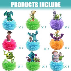 Monster Centerpieces Table Decorations, Monster Birthday Party Supplies, Monster Paper Flowers for Birthday Party Decorations