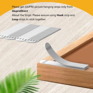 GIUPRE Picture Hanging Strips - 24-Pairs(48 Strips) Wall Sticky for Hanging Pictures on Wall Without Nails, Adhesive Picture Hangers Heavy Duty No Damage Picture Hanging