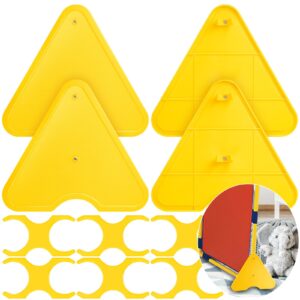 threehoney 4 pcs replacement cantilever support legs with 8 pcs claw clamps plastic support feet for room dividers classroom day care preschool, yellow