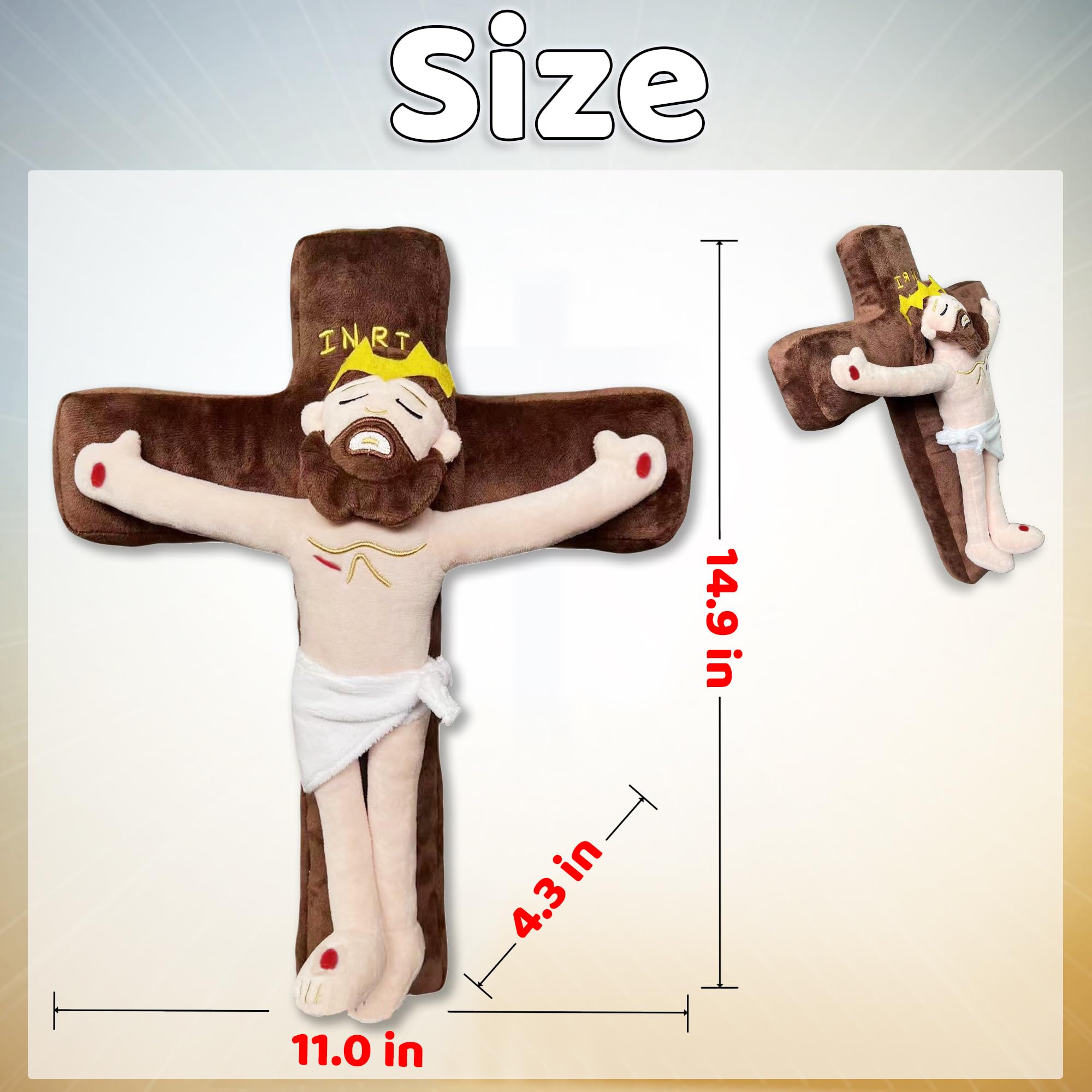 Yickoon 15inch Jesus Plush Doll Jesus Stuffed Doll Christ Religious Toys Easter Jesus Plushie for Kids Adults Christian