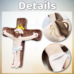 Yickoon 15inch Jesus Plush Doll Jesus Stuffed Doll Christ Religious Toys Easter Jesus Plushie for Kids Adults Christian