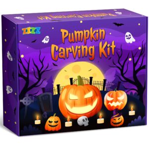 ZIZZ Pumpkin Carving Kits for Halloween: 28pcs Stainless Steel Pumpkin Carving Tools Sets for Halloween DIY Lanterns Craft Party Decoration Gifts for Teen Kids Adults & Beginner