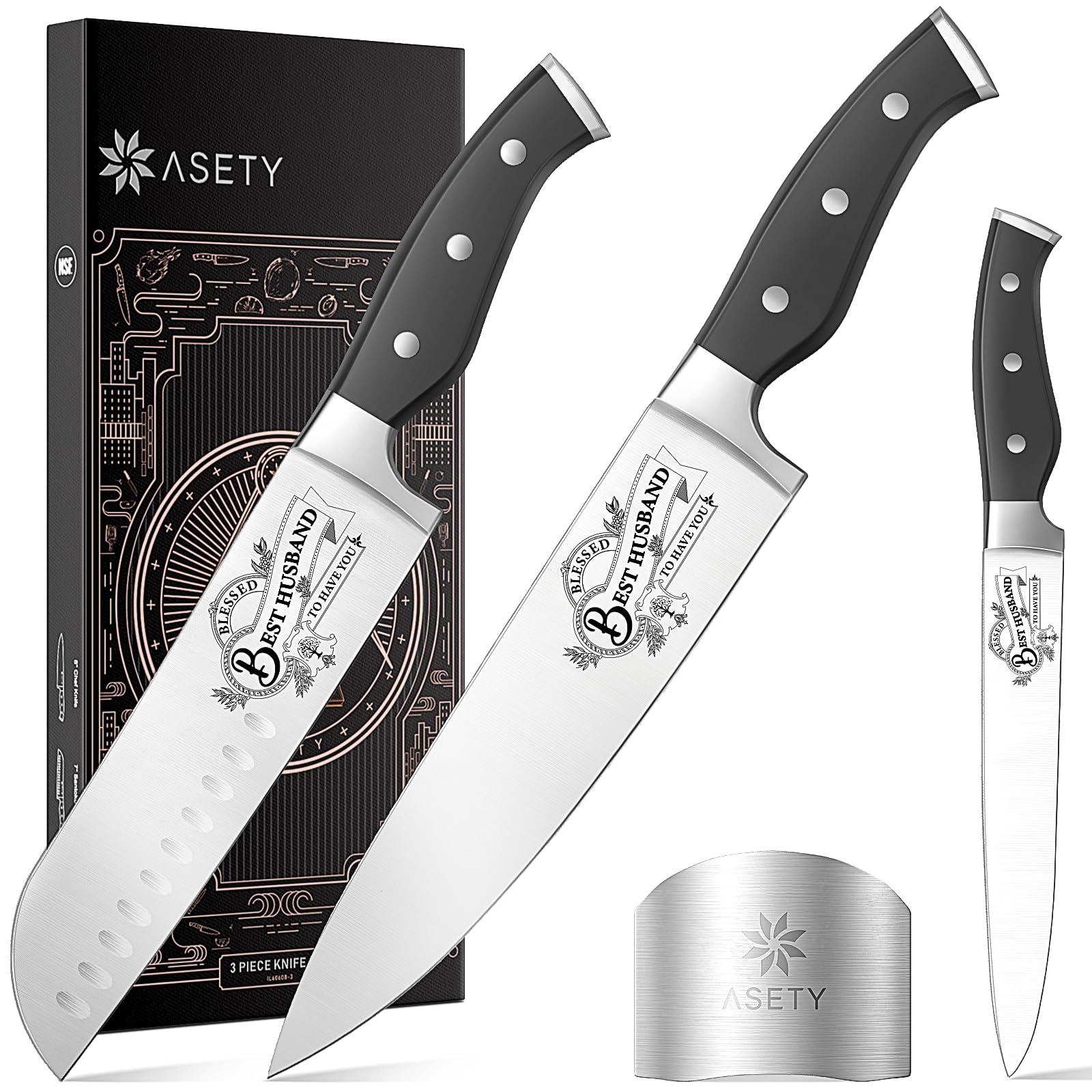 ASETY Husband Gifts, Gifts for Men Him Husband, Birthday Gift, Special Occasions, Gift for Husband from Wife, Best Husband Ever Knife Cooking Gifts