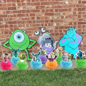 Monster Centerpieces Table Decorations, Monster Birthday Party Supplies, Monster Paper Flowers for Birthday Party Decorations