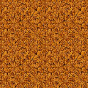 generic qt fabrics creepsville by morris creative group 30206 o pumpkin spiderweb fabric, mixed