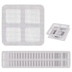 100pcs shower drain hair catcher, 4 inch square bath tub drain strainer, bathtub drain cover for kitchen bathroom (square 100pcs)