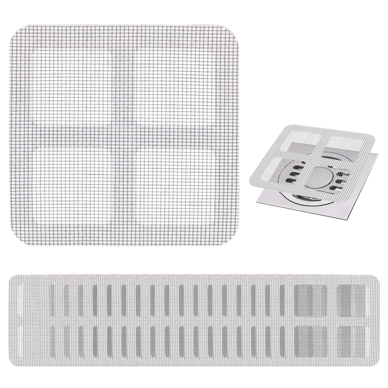 100pcs Shower Drain Hair Catcher, 4 Inch Square Bath Tub Drain Strainer, Bathtub Drain Cover for Kitchen Bathroom (Square 100Pcs)