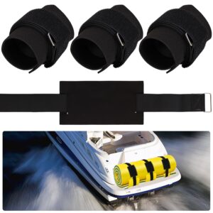 3 set floating water mat straps with pad protectors, floating water pad straps reusable securing straps for storing mats up to 18 feet long or shorter, floating mat accessories, storage straps