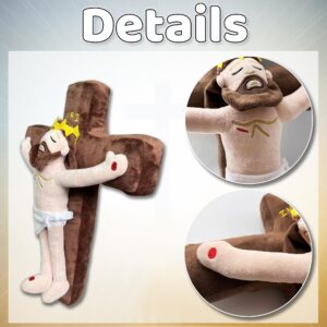 Yickoon 15inch Jesus Plush Doll Jesus Stuffed Doll Christ Religious Toys Easter Jesus Plushie for Kids Adults Christian