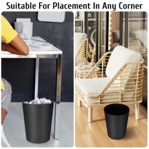 Small Trash Can: 1.8 Gallons Bathroom Wastebasket - 10.41×8.02×6.59in Plastic Garbage Can for Under Desk Bedroom Living Room