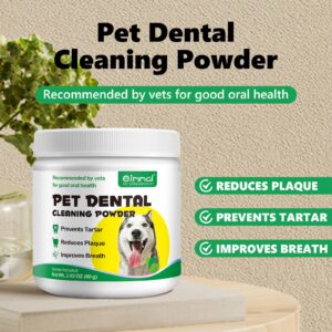 Teeth Cleaning Powder for Dog, 30G Dog Dental Powder, Support Teeth Cleaning Dental Powder for Dogs and Cats, Breath Freshener & Teeth Stain Remover, Plaque, Tartar Remover for All Size Dogs Cats