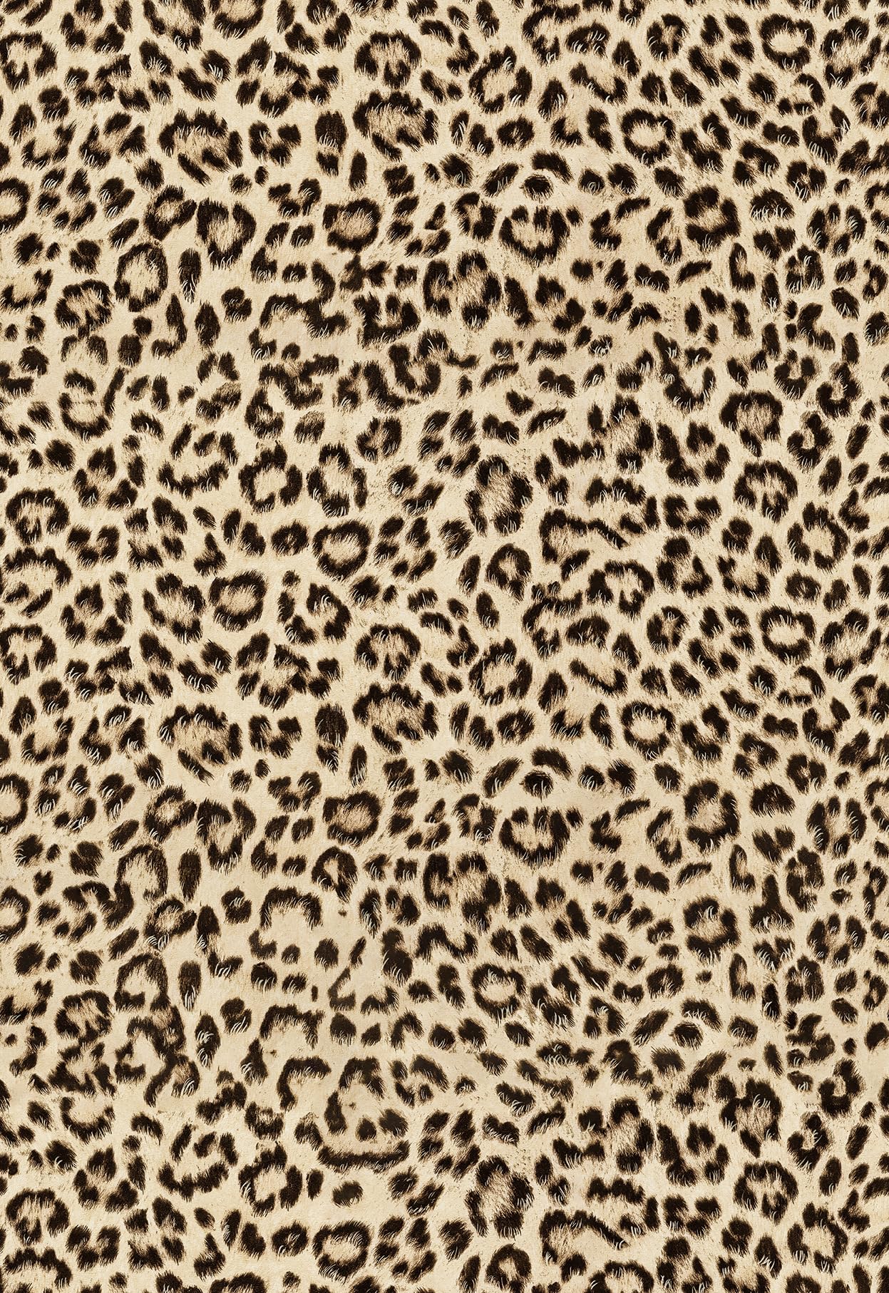 Simon&Siff Leopard Peel and Stick Wallpaper 17.3"x60" Black/Brown Vintage Animal Removable Wallpaper Renter Friendly Waterproof Modern Contact Paper for Bedroom Bathroom Cabinet