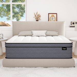 ayeawo full size mattress - 12 inch hybrid mattress full size with gel memory foam and pocketed springs, pressure relief and upgraded support, medium firm full mattress in a box, fits all bed frames