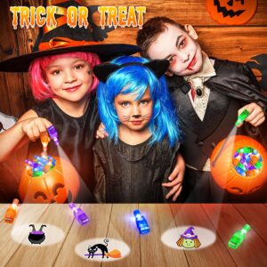 40 Finger Lights Halloween Party Favors for Kids, Light Up Halloween Trick or Treat Toys Bulk Goodie Bags Stuffers Fillers Non Candy Glow in the Dark Halloween Prizes Classroom Favors Party Supplies