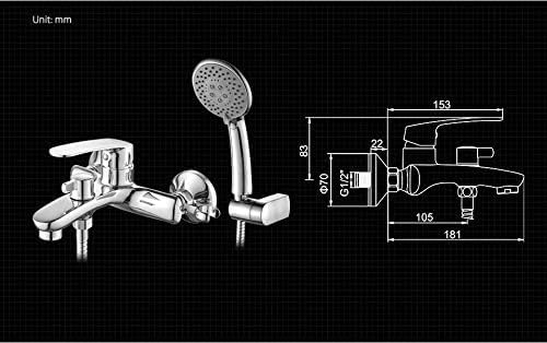 Kitchen Taps Bathtub Faucets Wall Deck Mounted Bathroom Shower Faucet Set Rainfall Bathtub Shower Mixer Bath With Shower Hand