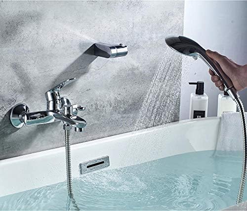 Kitchen Taps Bathtub Faucets Wall Deck Mounted Bathroom Shower Faucet Set Rainfall Bathtub Shower Mixer Bath With Shower Hand