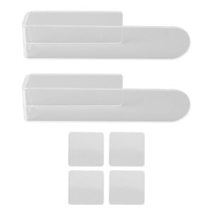 bathroom towel holder rack, wall mounted acrylic self adhesive hand towel bar, bath towel storage organizer for home washroom kitchen lavatory(transparent)