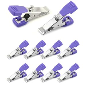 luejnbogty veterinary electrode clip, 10 pack universal accurate ekg/ecg limb clip multi-function clamp adapters