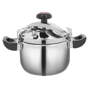 5l/4.54 quart pressure cooker stainless steel pressure cooker with safety valve easy to clean stove top pressure canner suitable for induction cookware pots and pans,8.66"d×10.63"h