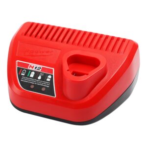 TENMOER 12V 6.0Ah Battery Charger Starter Kit Compatible with Milwaukee M12 Battery Replacement for Milwaukee 12Volt Batteries