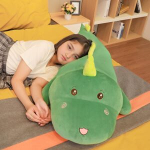 68 Inch Jumbo Dinosaur Plush Toy Pillow,Giant Stuffed Animals,Large Dinosaur Big 5.6 Feet Plushies Stuffed Toys Cute Cuddle Pillows,Great Gift for Kids,Girlfriend Boyfriend Wife Children,Boys,Birthday