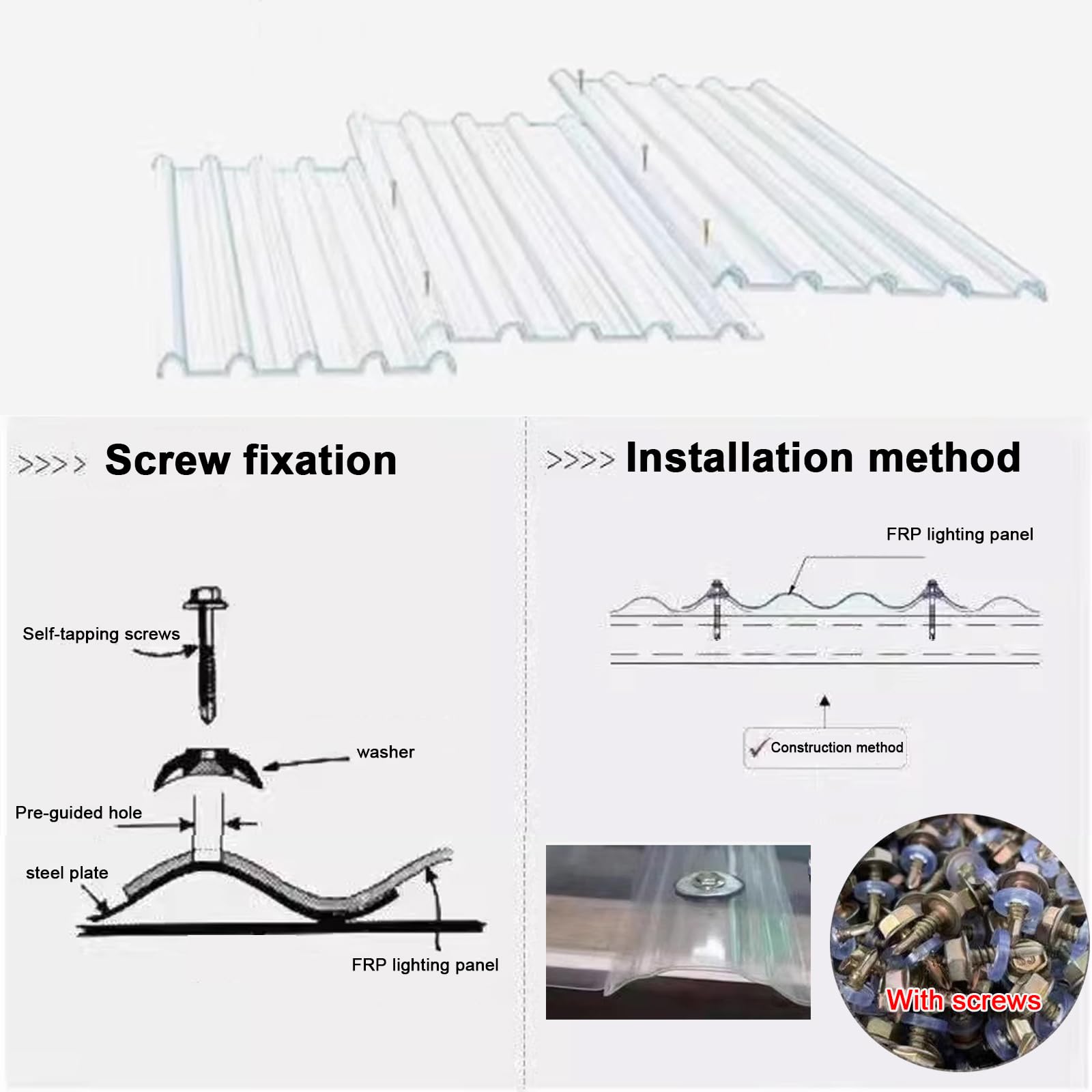 Anti-Uv Greenhouse Panels,Roof Panels 1/3/4/6/8/10 Pcs,Heat-Insulating Roofing Sheet for Greenhouse Canopy Carport Panel,Resistant, Versatile and Durable Clear Roof Sheet (35x91in,10 Pcs)