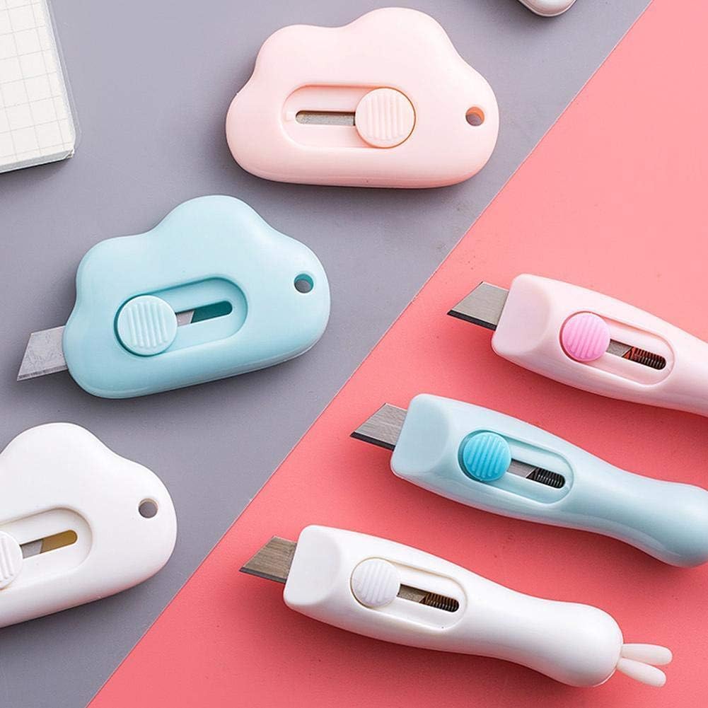 Pink Cloud Portable Box Cutter,Retractable Art Cutter Utility Knife,Cloud Shaped Kawaii Letter Opener,School Stationery Cute Paper Cutter for Packages,Letters and Cardboard Boxes Opening, Accessories