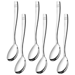 obstnny 6 pieces stainless steel buffet serving spoons, serving spoons for restaurant, banquet, party